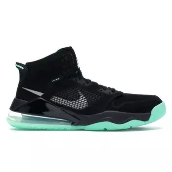 Мужские кроссовки Air Jordan Jordan Mars 270 Green Glow черные, светоотражающие, серебристо-зеленые, Glow CD7070-003