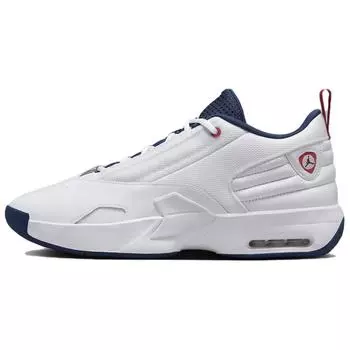 Мужские кроссовки Air Jordan Jordan Max Aura 6 USA, белые университетские, красные, темно-синие, FQ8298-100