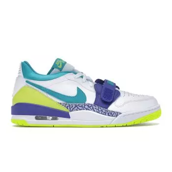 Мужские кроссовки Air Jordan Just Don x Jordan Legacy 312 Low Neon Aquamarine Teal White Ultramarine-Neon-Yellow-Aquamarine CD7069-103