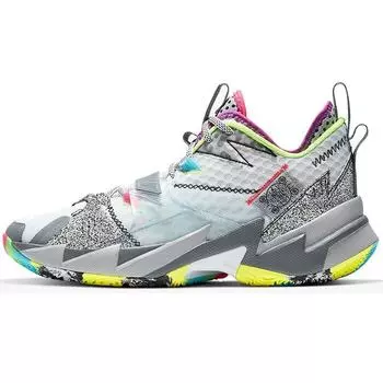 Мужские кроссовки Air JordanWhy Not Zer0.3 Zer0 Noise, разноцветные, белые, прохладно-серые, CD3003-100