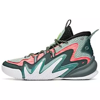 Мужские кроссовки Anta Shock The Game 4 Crazy Tide Зеленый Розовый Черный 112031602-1 42