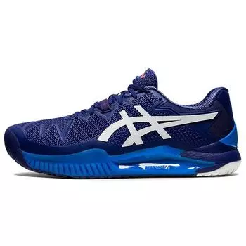 Мужские кроссовки ASICS Gel Разрешение 8 2E Wide Dive Blue, белые 1041A113-405 40.5