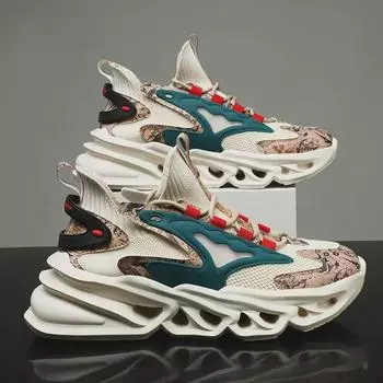 Мужские кроссовки Blade большого размера: Модные повседневные кроссовки-носки для бега на весну и осень 46 бежевый