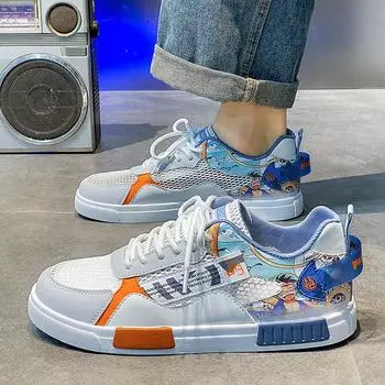 Мужские кроссовки большого размера 47, роскошные уличные кроссовки для косплея в стиле аниме для мужчин, тренировочные легкие повседневные кроссовки, обувь для скейтборда 42 чёрный