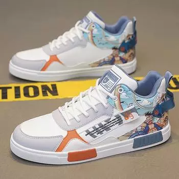 Мужские кроссовки большого размера 47, роскошные уличные кроссовки для косплея в стиле аниме для мужчин, тренировочные легкие повседневные кроссовки, обувь для скейтборда 42 чёрный