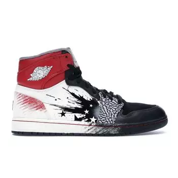 Мужские кроссовки Dave White x Air Jordan 1 Retro High Wings Of The Future Black Sport-Red-White 464803-001