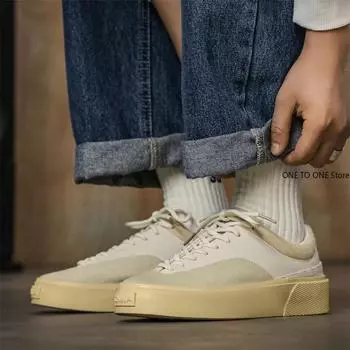 Мужские кроссовки, дизайнерская мужская обувь, повседневная обувь для ходьбы на платформе, мужская вулканизированная обувь, трендовая обувь для скейтбординга с круглым носком, теннисные туфли для мужчин 39 бежевый