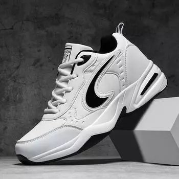 Мужские кроссовки для активного отдыха, дышащие кроссовки для бега, водонепроницаемые спортивные кроссовки, мягкие кроссовки для ходьбы с низким верхом 39 белый