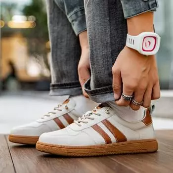 Мужские кроссовки для активного отдыха, дышащие кроссовки для мужчин, легкая мужская обувь для ходьбы, модная повседневная обувь 38 бежевый