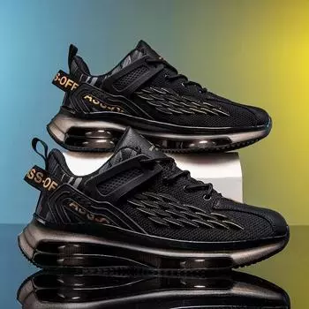 Мужские кроссовки для бега 2023 года, модная спортивная обувь для бега на открытом воздухе, сетчатая дышащая амортизация, черные кроссовки для бега для мужчин 39