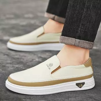 Мужские кроссовки для бега без застежек, кроссовки для студентов, черные кроссовки для скейтбординга, большие размеры EU: 39 чёрный