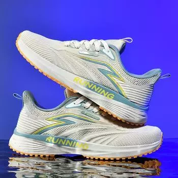 Мужские кроссовки для бега, большие размеры, для спорта на открытом воздухе, удобные, плоские, для ходьбы, повседневные, дышащие, теннисные туфли, оригинальные кроссовки для мужчин 39 бежевый