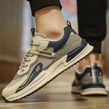 Мужские кроссовки для бега, дизайнерская классическая обувь, весна-осень, новая мода, легкая повседневная обувь для бега на открытом воздухе 39 чёрный