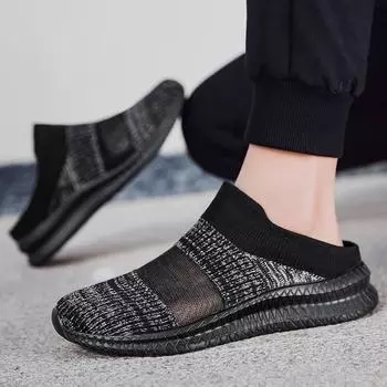 Мужские кроссовки для бега Дышащая мужская спортивная обувь Удобная повседневная обувь Прогулочная обувь Спортивная тренировочная обувь Тапочки 36 чёрный