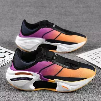 Мужские кроссовки для бега, дышащие, мягкие, плоские, для спорта на открытом воздухе, амортизирующие, сетчатые, удобные, повседневные кроссовки для мужчин 35