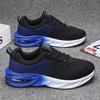 Мужские кроссовки для бега, дышащие, мягкие, сетчатые, повседневные, плоские, легкие, амортизированные, спортивные, теннисные туфли для мужчин 39