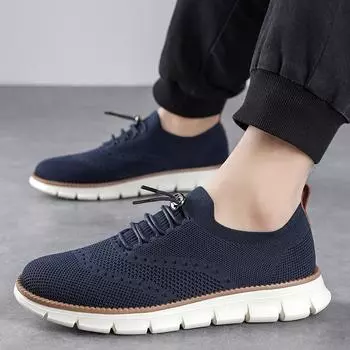 Мужские кроссовки для бега, дышащие мужские спортивные кроссовки, удобная повседневная прогулочная обувь на шнуровке, спортивная тренировочная обувь 39 чёрный