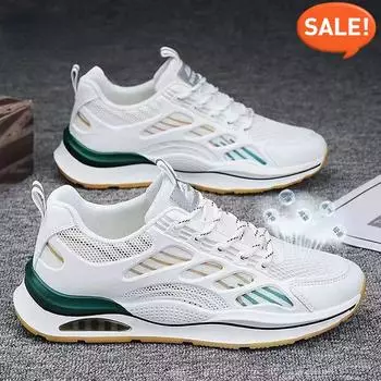 Мужские кроссовки для бега, легкие кроссовки из дышащей сетки для спортзала, повседневная спортивная обувь для ходьбы для мужчин, удобные белые теннисные туфли 39