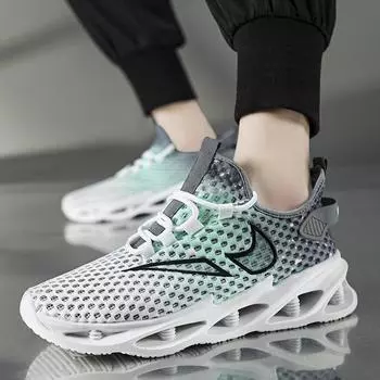 Мужские кроссовки для бега Модная мужская повседневная обувь Сетчатые дышащие кроссовки Легкие удобные теннисные спортивные тренировочные туфли 39