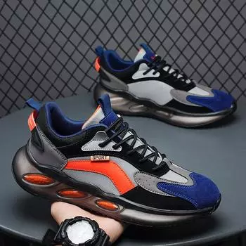 Мужские кроссовки для бега, модные трендовые повседневные спортивные туфли на плоской подошве, мужские удобные кроссовки, обувь 39