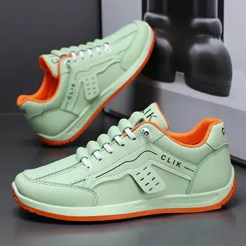Мужские кроссовки для бега на открытом воздухе, кроссовки для бега трусцой 2024 года, новые вулканизированные кроссовки на плоской подошве, повседневные кроссовки для мужчин, обувь Zapatillas Hombre 39 зелёный