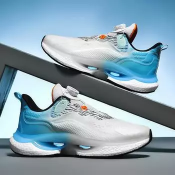 Мужские кроссовки для бега на плоской подошве с амортизацией, противоскользящие, повседневные сетчатые кроссовки, удобные, легкие, на шнуровке, спортивные туфли для мужчин 36