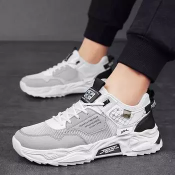 Мужские кроссовки для бега на шнуровке, прогулочная теннисная обувь, поддерживающая спортивная дорожная обувь для бега 39