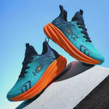 Мужские кроссовки для бега с толстой подошвой из дышащей сетки — спортивные кроссовки большого размера для марафона и активного отдыха 38