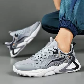 Мужские кроссовки для бега, сетчатые модные кроссовки, дышащая повседневная спортивная обувь для прогулок на открытом воздухе, для бега, тенниса, спортивная обувь больших размеров 39