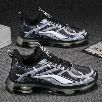 Мужские кроссовки для бега в уличном стиле с флисовой подкладкой 39 чёрный