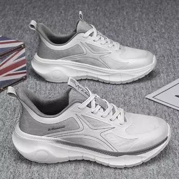 Мужские кроссовки для бега весна-осень кроссовки Rebound амортизирующие устойчивые удобные дышащие сцепные эластичные легкие парные кроссовки 35 белый