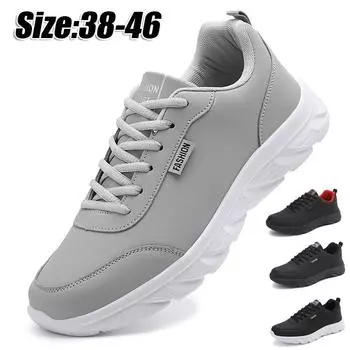 Мужские кроссовки для бега, водонепроницаемые кожаные кроссовки, спортивная обувь для активного отдыха, мужские легкие кроссовки для ходьбы Zapatos Deportivos 40 красный/чёрный