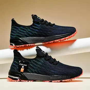 Мужские кроссовки для бега, высококачественные, нескользящие, плоские, сетчатые, дышащие, удобные, на шнуровке, теннисные туфли для бега на открытом воздухе, спортивная обувь, большой размер 39