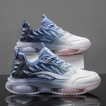 Мужские кроссовки для ходьбы и тенниса, мужские спортивные легкие сетчатые кроссовки со шнуровкой и толстой подошвой, повседневные кроссовки с амортизацией для бега на открытом воздухе 39