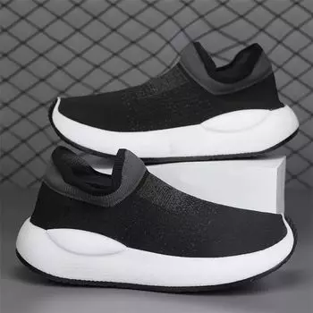 Мужские кроссовки для ходьбы, теннисные кроссовки, дышащая сетка, повседневная рабочая обувь с мягкой подошвой, тренировочная обувь, легкие спортивные кроссовки для мужчин 39 чёрный