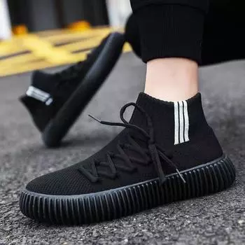 Мужские кроссовки для ходьбы, теннисные кроссовки, дышащая сетка, повседневная рабочая обувь с мягкой подошвой, тренировочная обувь, легкие спортивные кроссовки для мужчин 39 чёрный