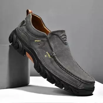 Мужские кроссовки для походов на открытом воздухе без застежек Повседневная обувь 39 коричневый