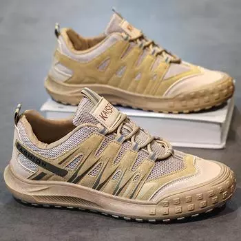 Мужские кроссовки для походов Замшевые кроссовки для активного отдыха Износостойкие мужские кроссовки для походов Прогулки Охоты Тактические кроссовки 39 хаки