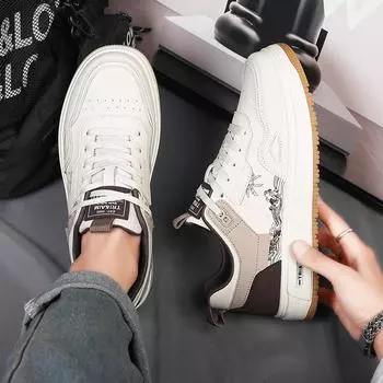 Мужские кроссовки для скейтбординга, уличные кроссовки для студентов, низкие повседневные туфли, большой размер EU: 39 бежевый