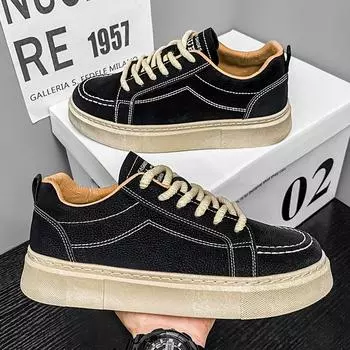 Мужские кроссовки для сноуборда, новая мода, стиль Гонконга, спортивная повседневная обувь, тренд, универсальная обувь, нишевый дизайн, высококачественная мужская кроссовка для сноуборда 39 чёрный