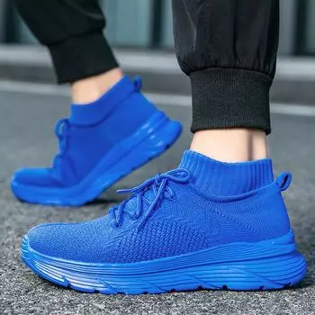 Мужские кроссовки для бега, повседневные, со шнуровкой, для ходьбы, минималистичные, дышащие, зеленого и синего цвета, мужские спортивные туфли, большие размеры EU: 39 чёрный