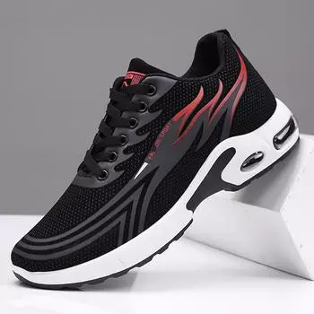 Мужские кроссовки, дышащая летняя мужская обувь, модная повседневная обувь, легкая мужская обувь из дышащей ткани для студентов 44 чёрный