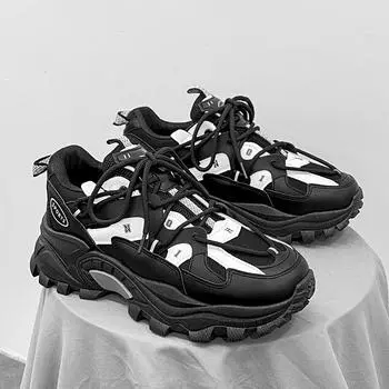 Мужские кроссовки дышащие кроссовки 2023 мужские удобные черные повседневные кроссовки уличная модная повседневная обувь 39-44 39 чёрный