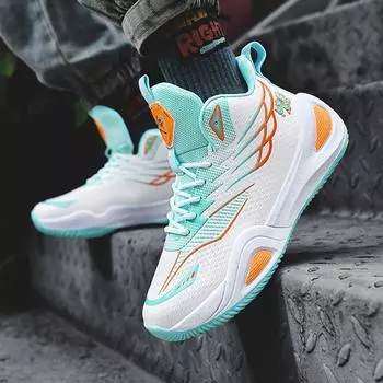 Мужские кроссовки дышащие кроссовки баскетбольные кроссовки амортизирующая подошва 39 чёрный