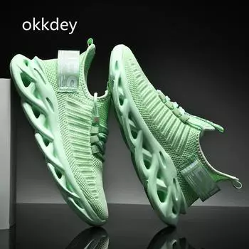 Мужские кроссовки, дышащие кроссовки для бега, для спорта на открытом воздухе, модные, легкие, безопасные, повседневные, рабочие, дизайнерские, реплики обуви, новые 39