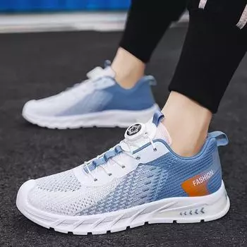 Мужские кроссовки, дышащие вязаные спортивные кроссовки, легкие повседневные кроссовки для спортзала, теннисные кроссовки для бега 39