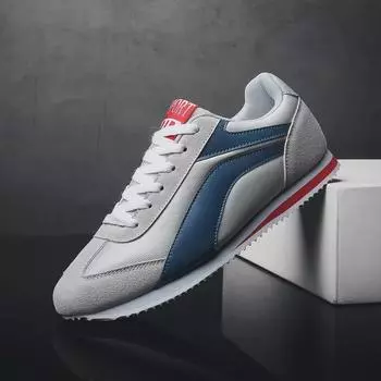 Мужские кроссовки Forrest Gump Retro Canvas 2024 года — модные, дышащие, универсальные и легкие повседневные кроссовки. 43 синий