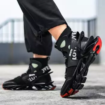 Мужские кроссовки Four Seasons больших размеров с дышащей толстой подошвой и мягкой подошвой, амортизирующая спортивная обувь, легкие увеличивающие кроссовки с круглой головкой 46