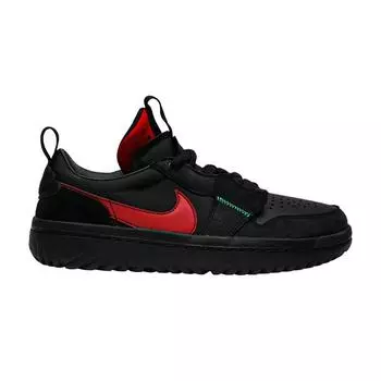 Мужские кроссовки Ghetto Gastro x Air Jordan 1 Low React Fearless Black Varsity-Red Lucky-Green CT6416-001