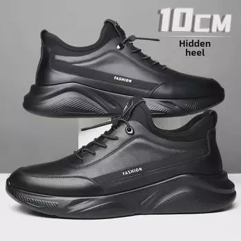 Мужские кроссовки из кожи с бархатной подкладкой, увеличивающие рост на 10 см 44